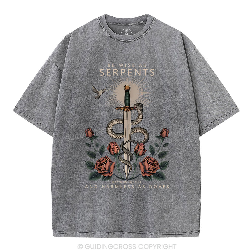 Be Wise As Sherpents And Harmless As Doves Christian Washed T-Shirt
