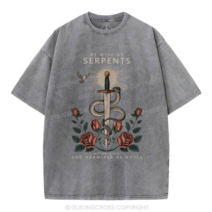 Be Wise As Sherpents And Harmless As Doves Christian Washed T-Shirt