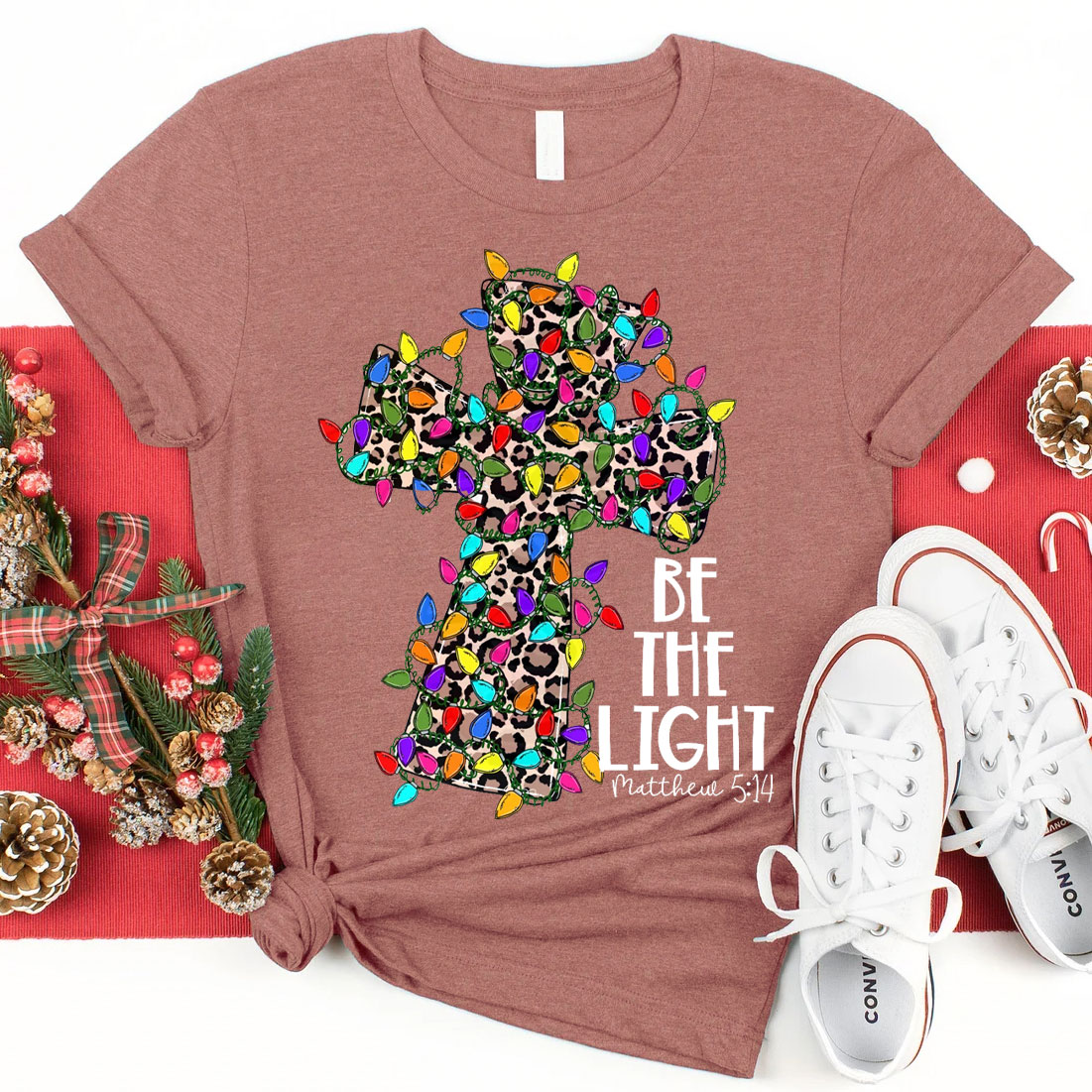 Be The Light Christian Christmas T-Shirt
