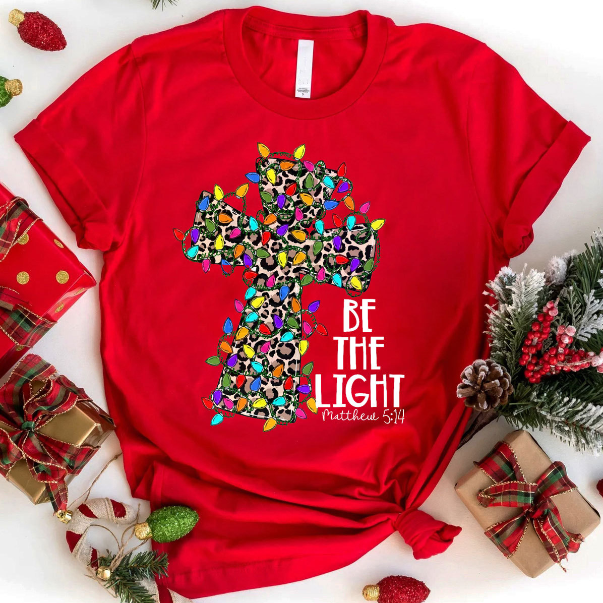 Be The Light Christian Christmas T-Shirt