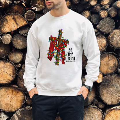 Be the Light Christian Christmas Sweatshirt