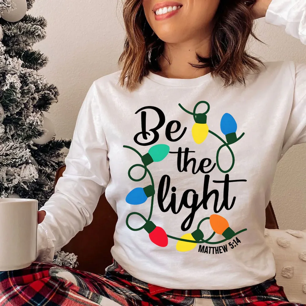 Be The Light Christian Christmas Long Sleeve T-Shirt