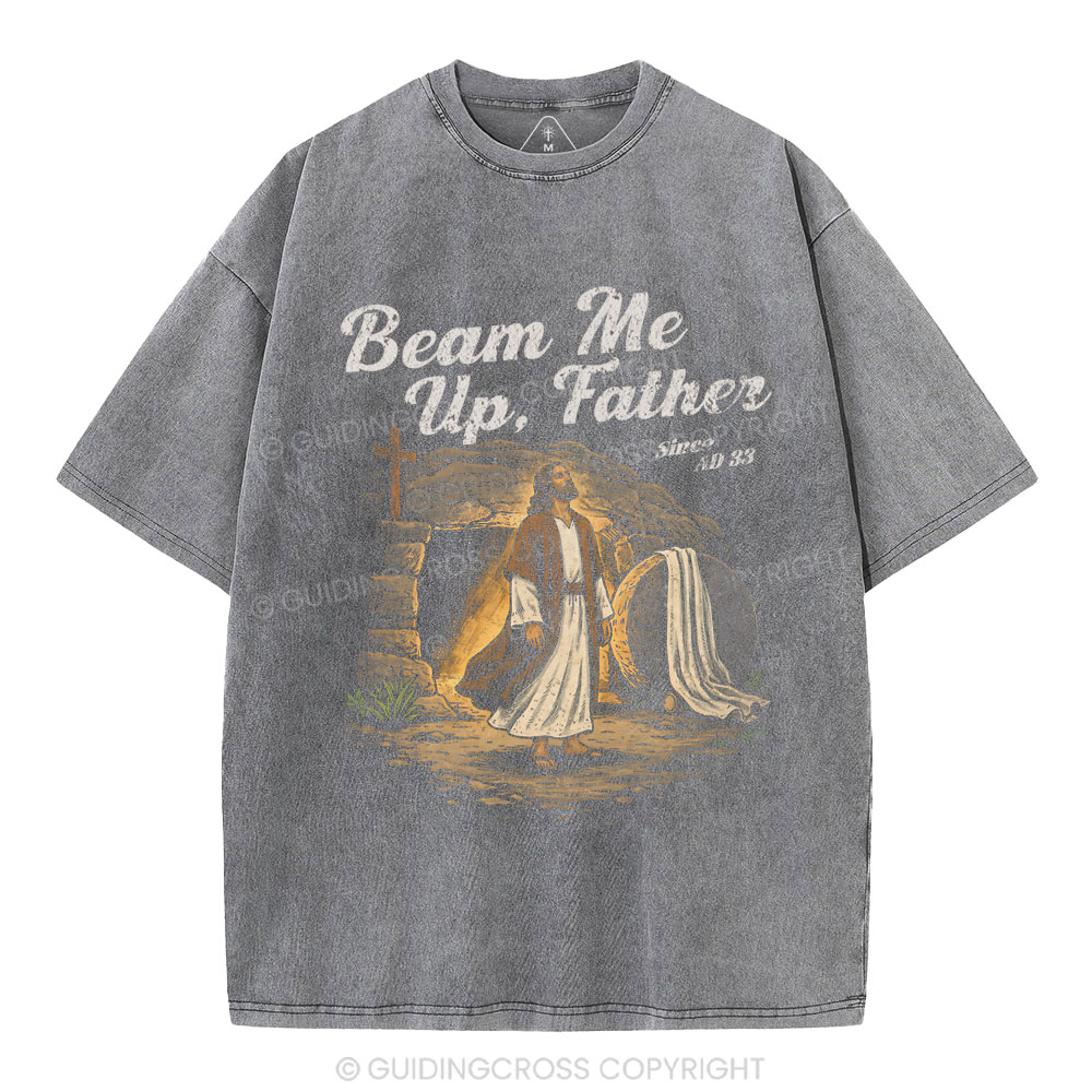 Beam Me Up Father Christian Washed T-Shirt