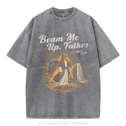 Beam Me Up Father Christian Washed T-Shirt