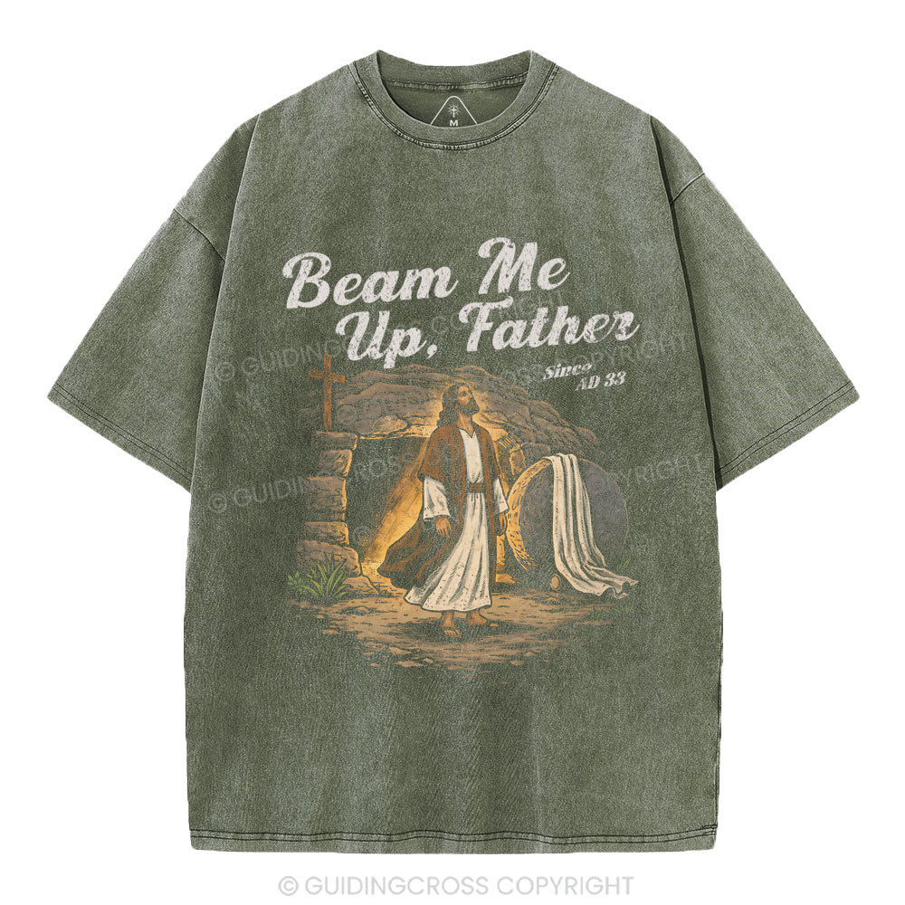 Beam Me Up Father Christian Washed T-Shirt