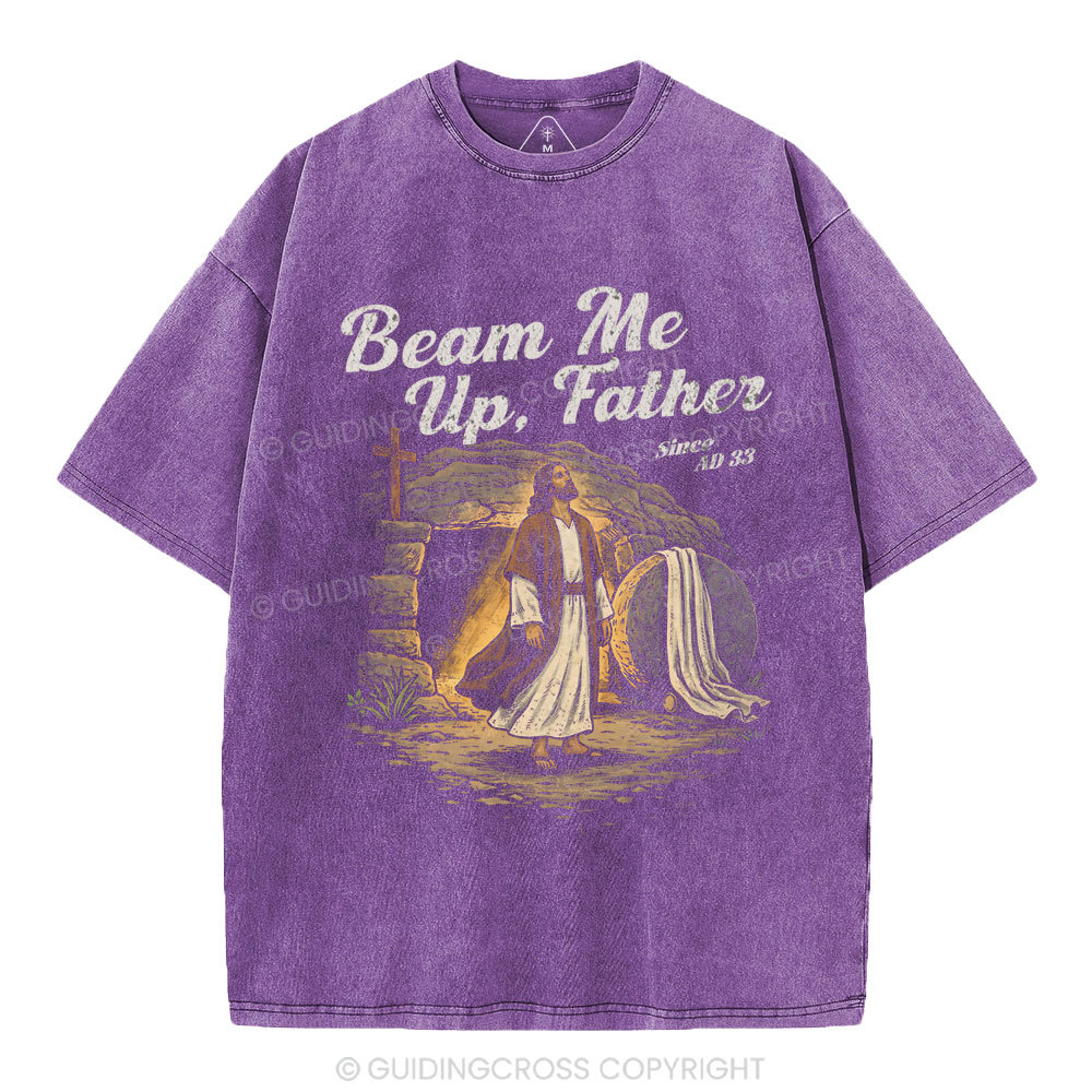 Beam Me Up Father Christian Washed T-Shirt