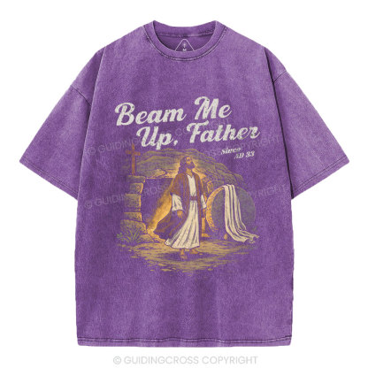 Beam Me Up Father Christian Washed T-Shirt