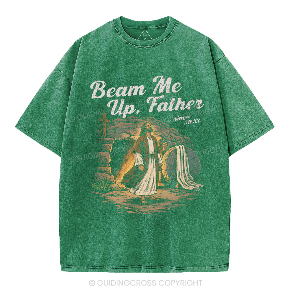 Beam Me Up Father Christian Washed T-Shirt