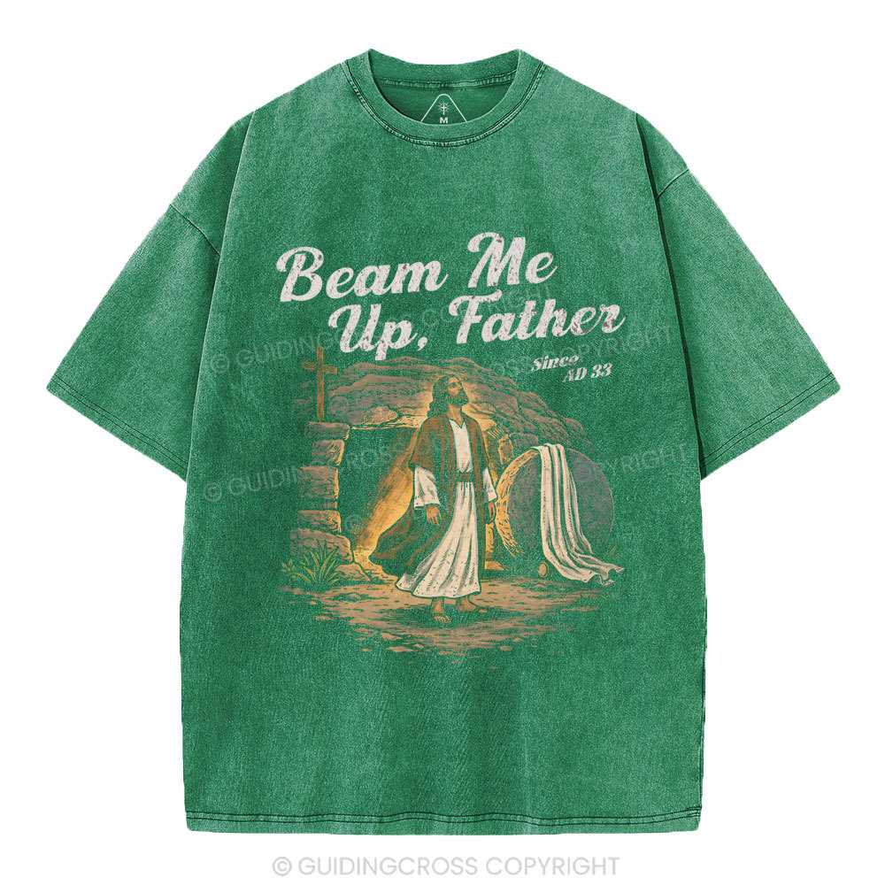 Beam Me Up Father Christian Washed T-Shirt