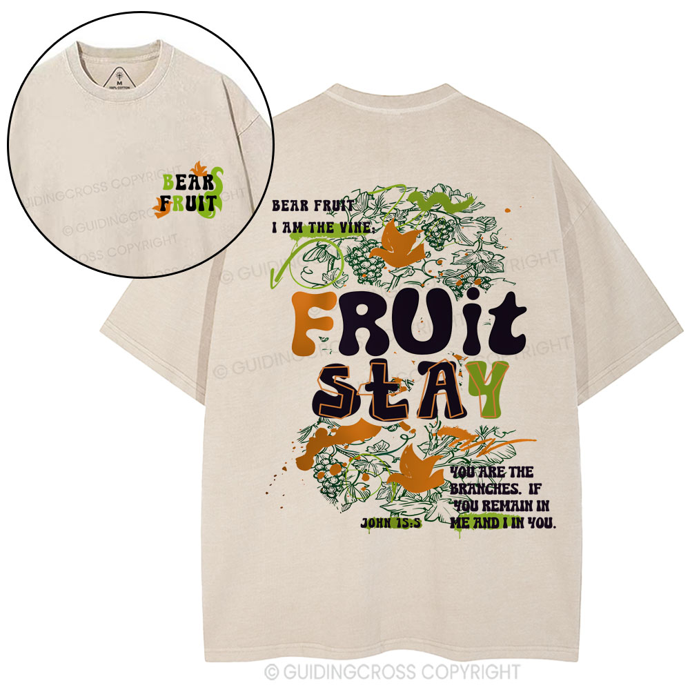 Bear Friut Christian Washed T-Shirt