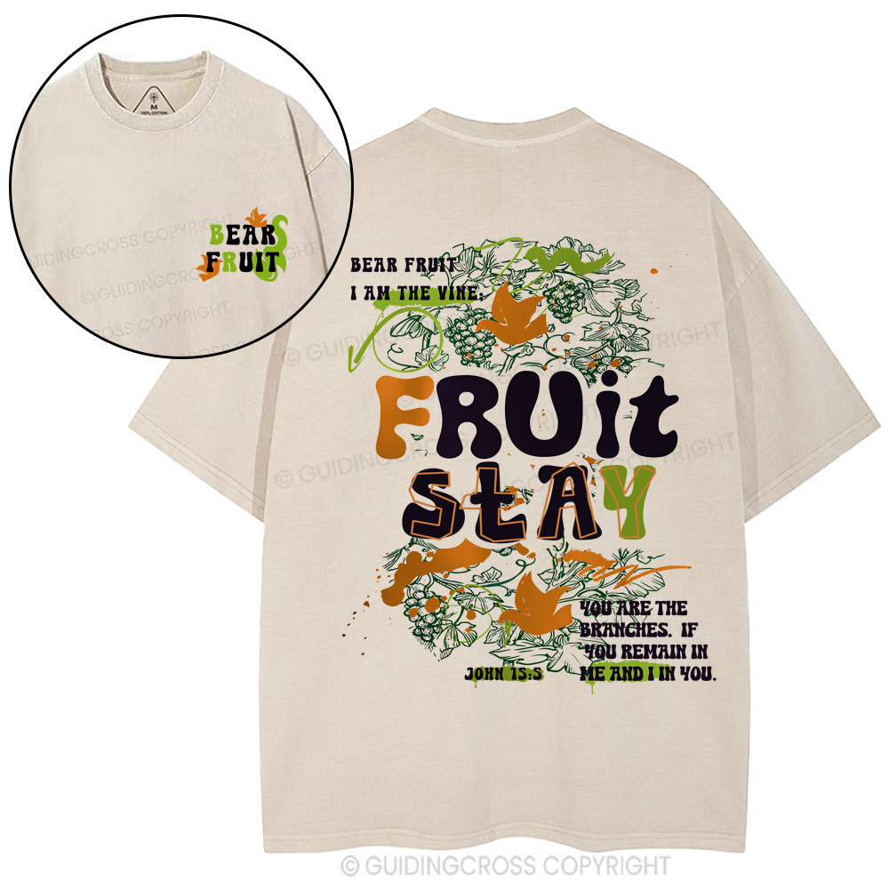 Bear Friut Christian Washed T-Shirt