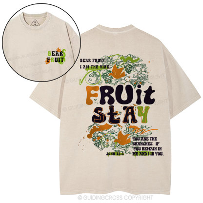 Bear Friut Christian Washed T-Shirt