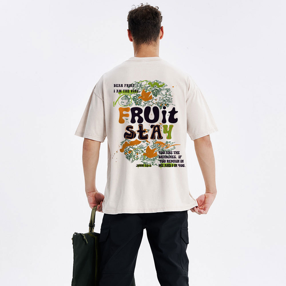 Bear Friut Christian Washed T-Shirt