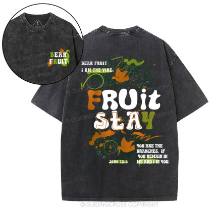 Bear Friut Christian Washed T-Shirt
