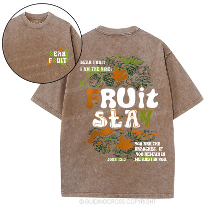 Bear Friut Christian Washed T-Shirt