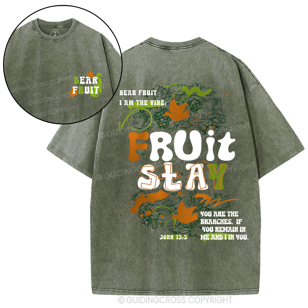 Bear Friut Christian Washed T-Shirt