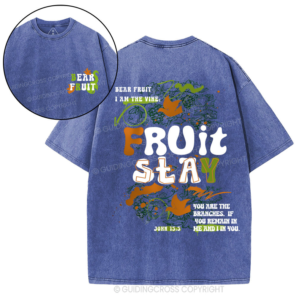 Bear Friut Christian Washed T-Shirt
