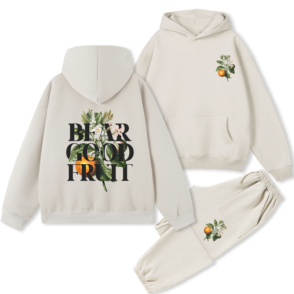 Bear Good Fruit Premium Fleece Hoodie Set