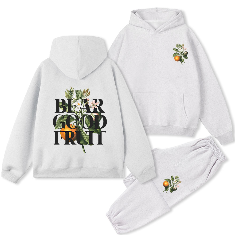 Bear Good Fruit Premium Fleece Hoodie Set