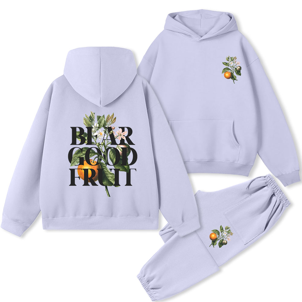 Bear Good Fruit Premium Fleece Hoodie Set