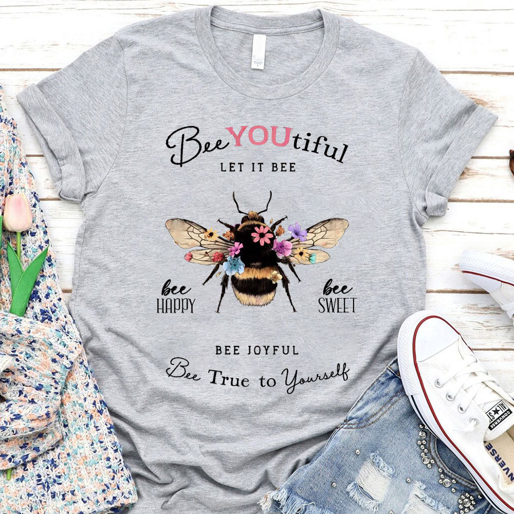 Beautiful Bee With Flower Christian T-Shirt
