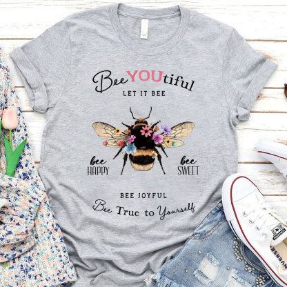 Beautiful Bee With Flower Christian T-Shirt