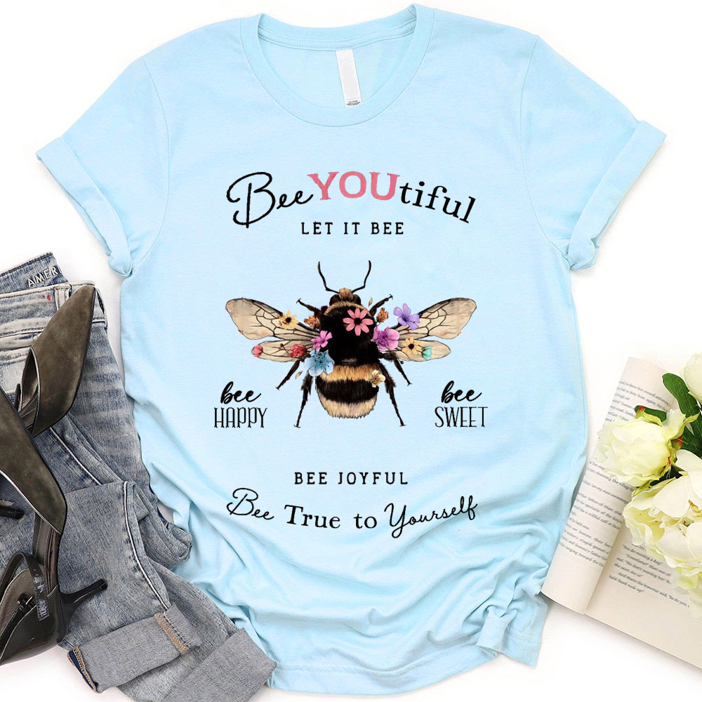 Beautiful Bee With Flower Christian T-Shirt