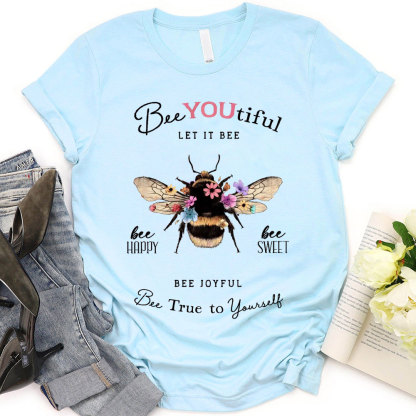 Beautiful Bee With Flower Christian T-Shirt