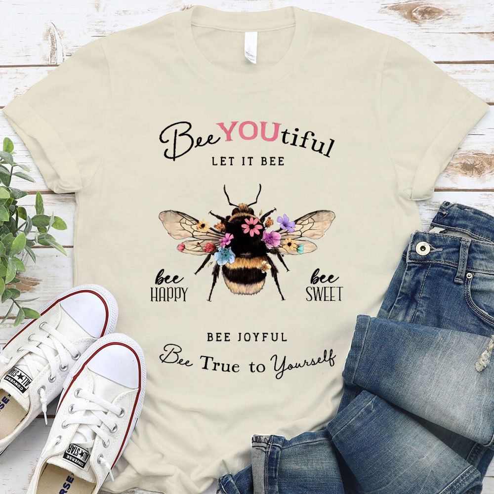 Beautiful Bee With Flower Christian T-Shirt
