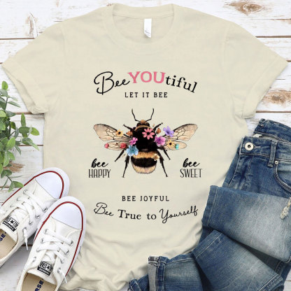 Beautiful Bee With Flower Christian T-Shirt