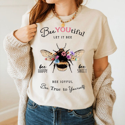 Beautiful Bee With Flower Christian T-Shirt