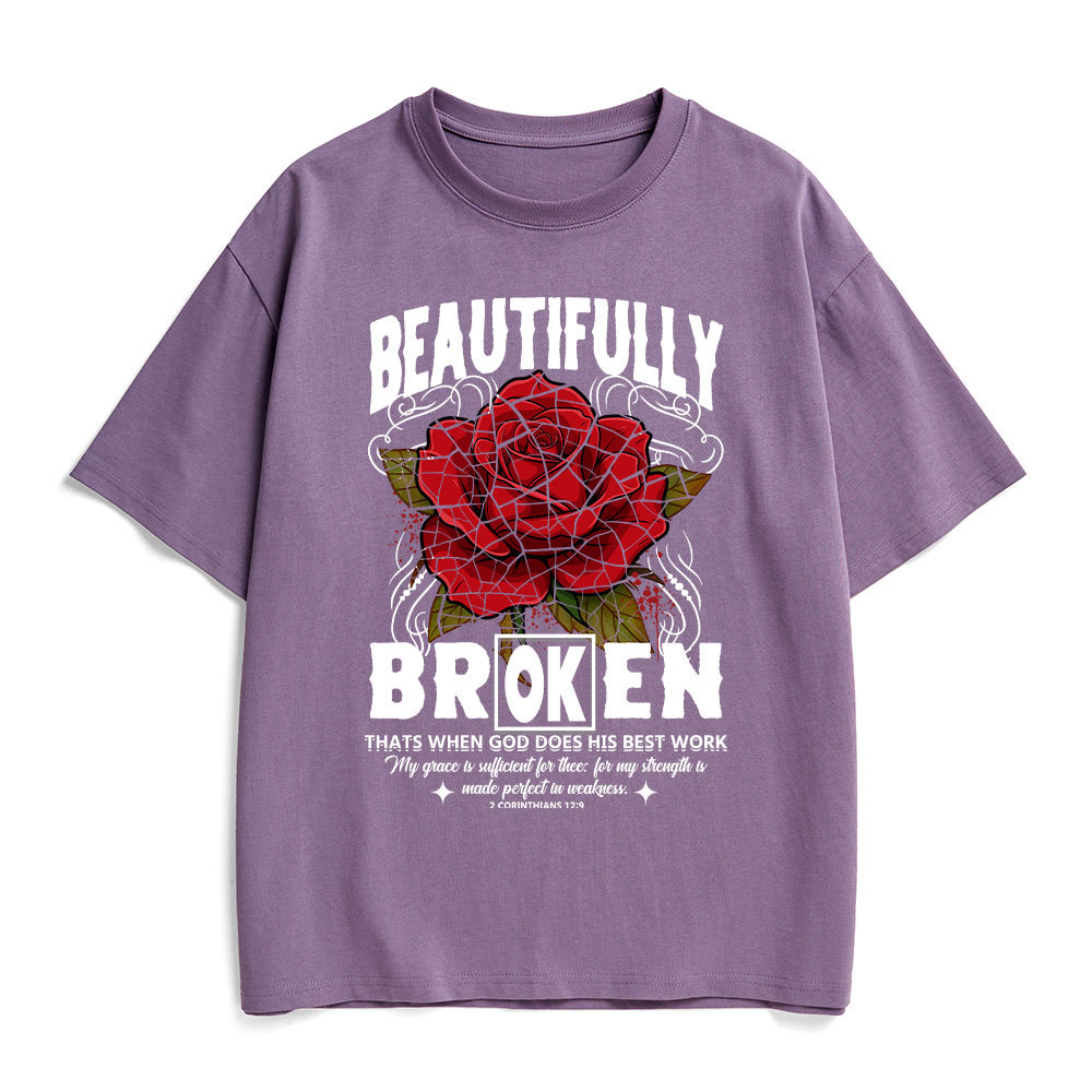 Beautifully Broken Christian Heavy Cotton T-Shirt