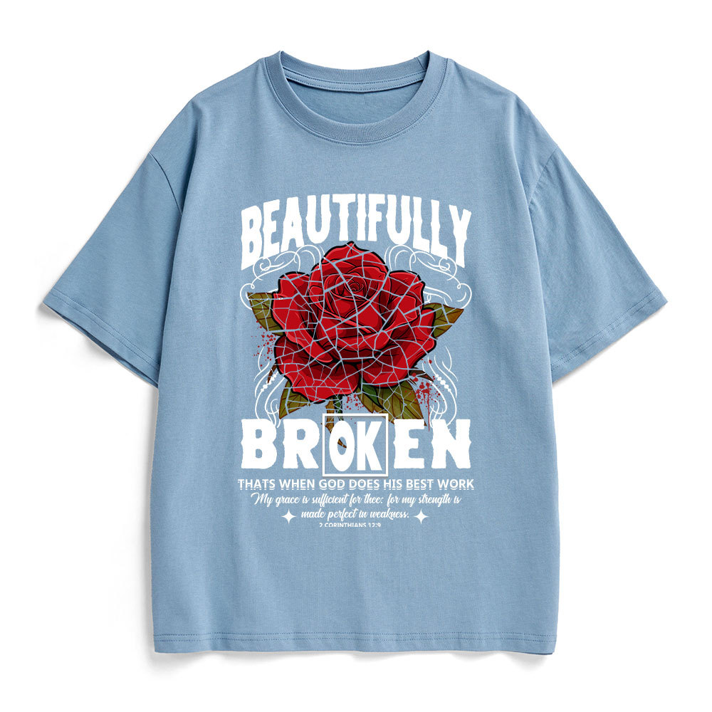 Beautifully Broken Christian Heavy Cotton T-Shirt