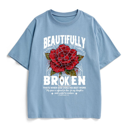 Beautifully Broken Christian Heavy Cotton T-Shirt