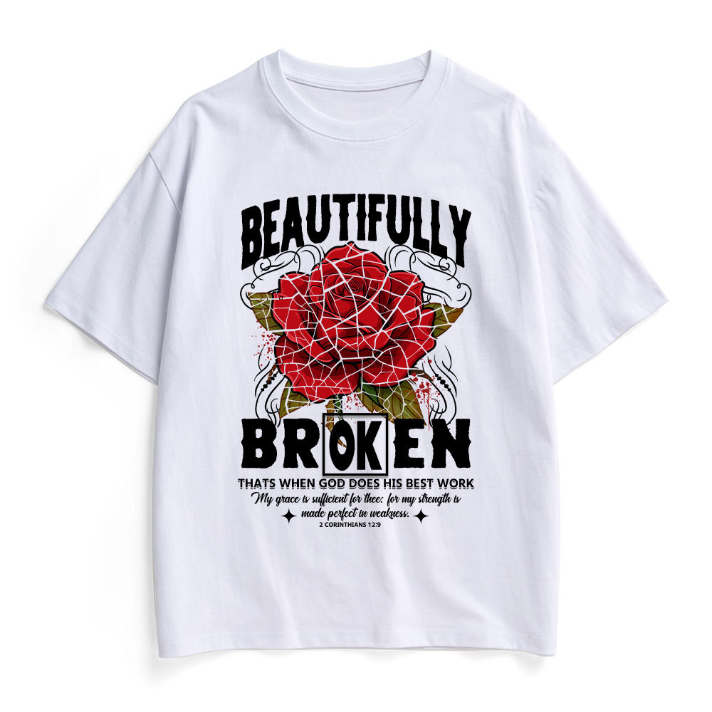 Beautifully Broken Christian Heavy Cotton T-Shirt