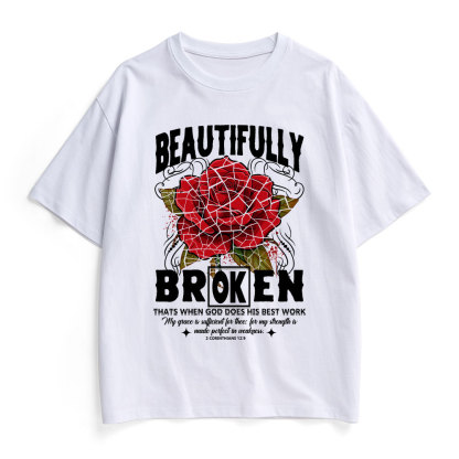 Beautifully Broken Christian Heavy Cotton T-Shirt