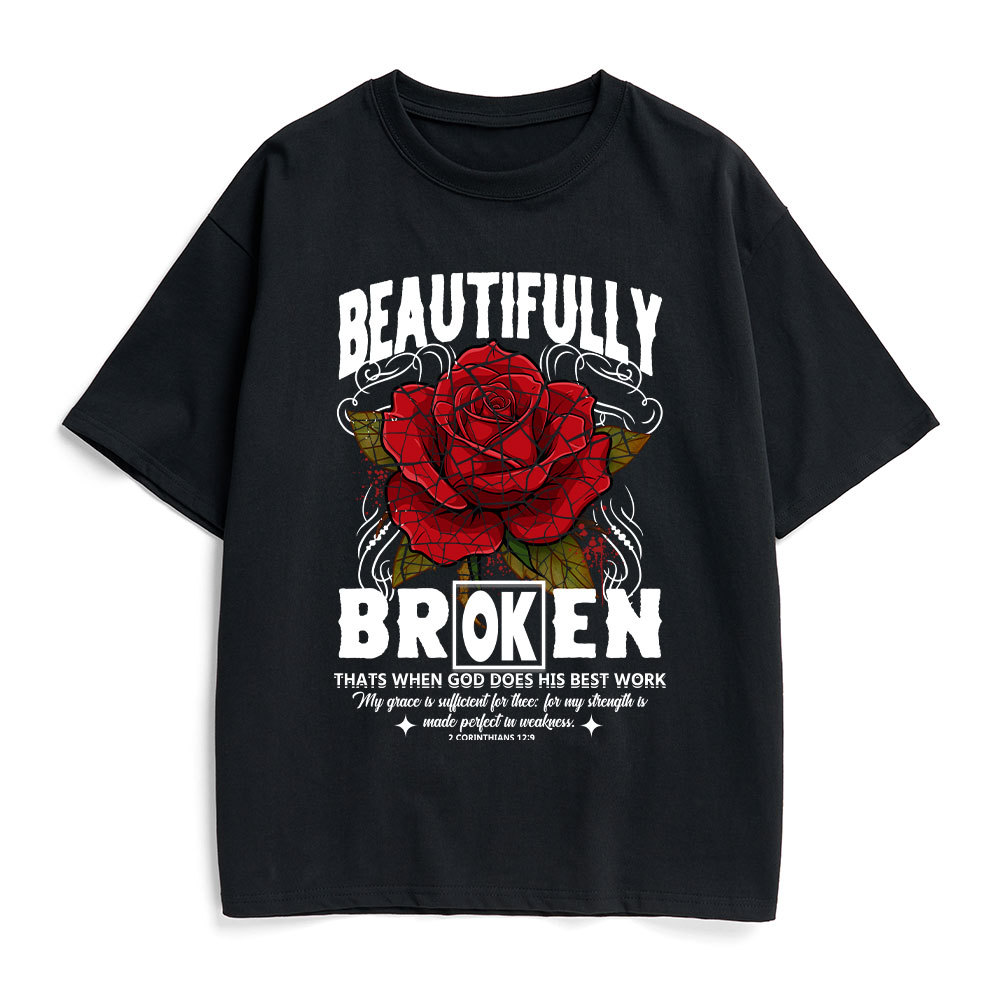 Beautifully Broken Christian Heavy Cotton T-Shirt