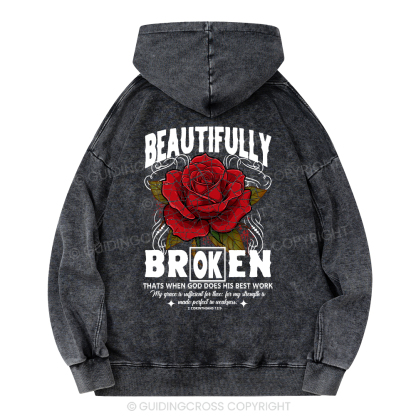 Beautifully Broken Christian Washed Hoodie