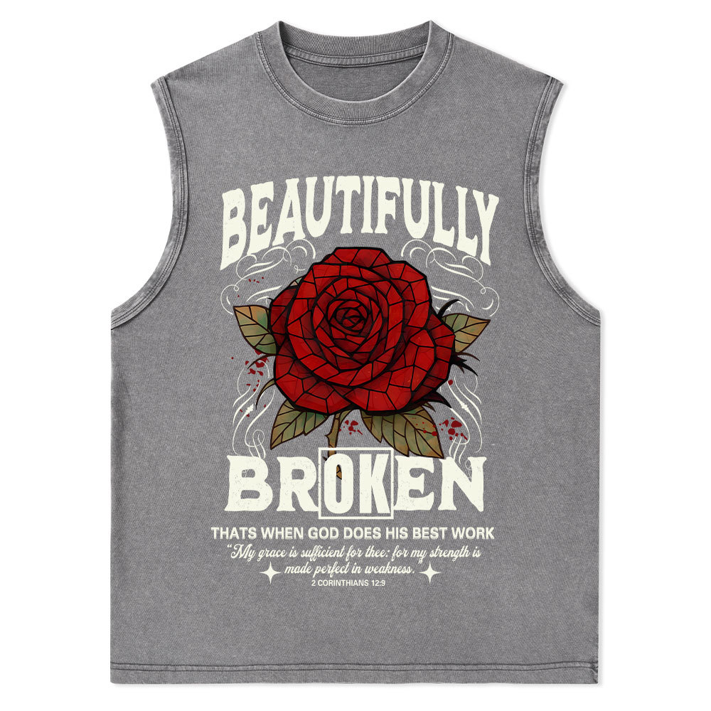 Beautifully Broken Christian Washed Tank Top