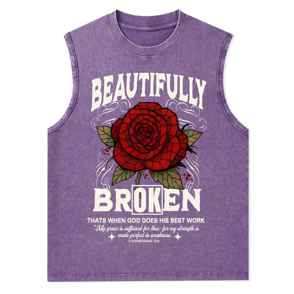 Beautifully Broken Christian Washed Tank Top