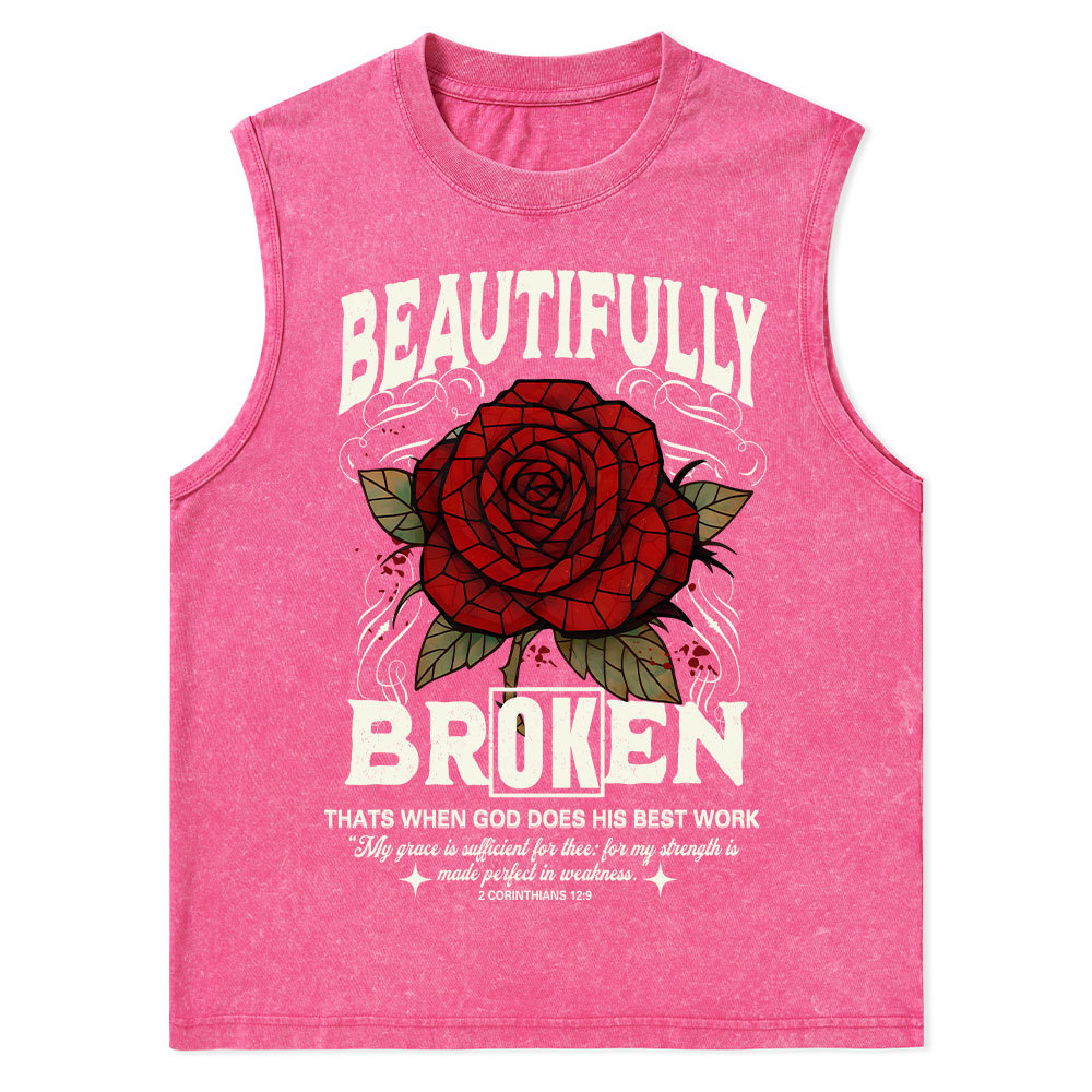 Beautifully Broken Christian Washed Tank Top