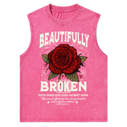 Beautifully Broken Christian Washed Tank Top