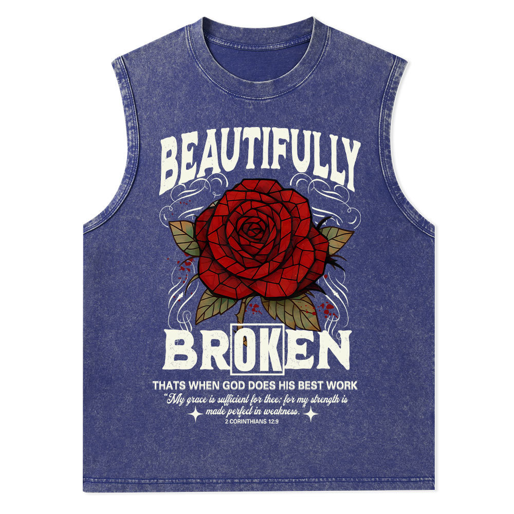Beautifully Broken Christian Washed Tank Top