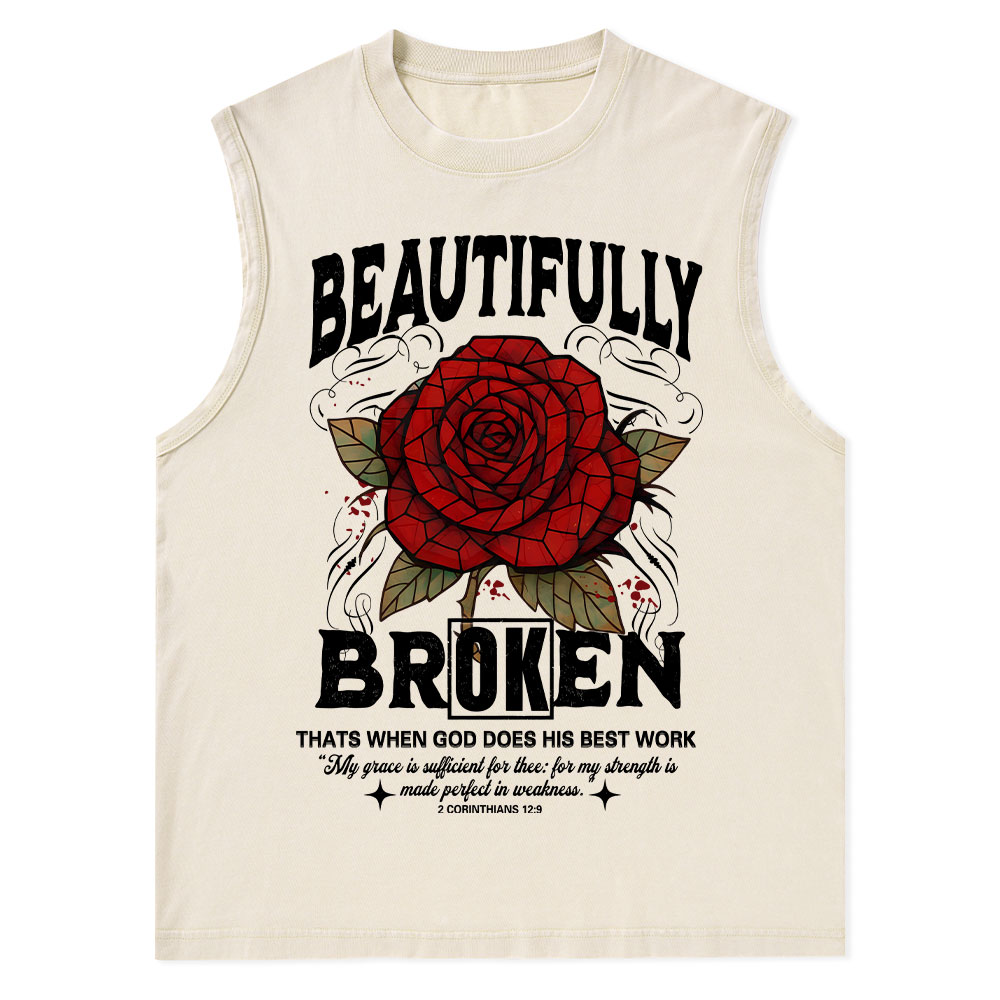 Beautifully Broken Christian Washed Tank Top