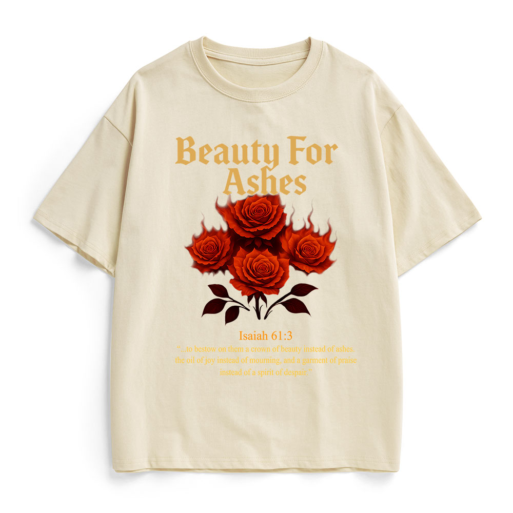 Beauty For Ashes Christian Heavy Cotton T-Shirt