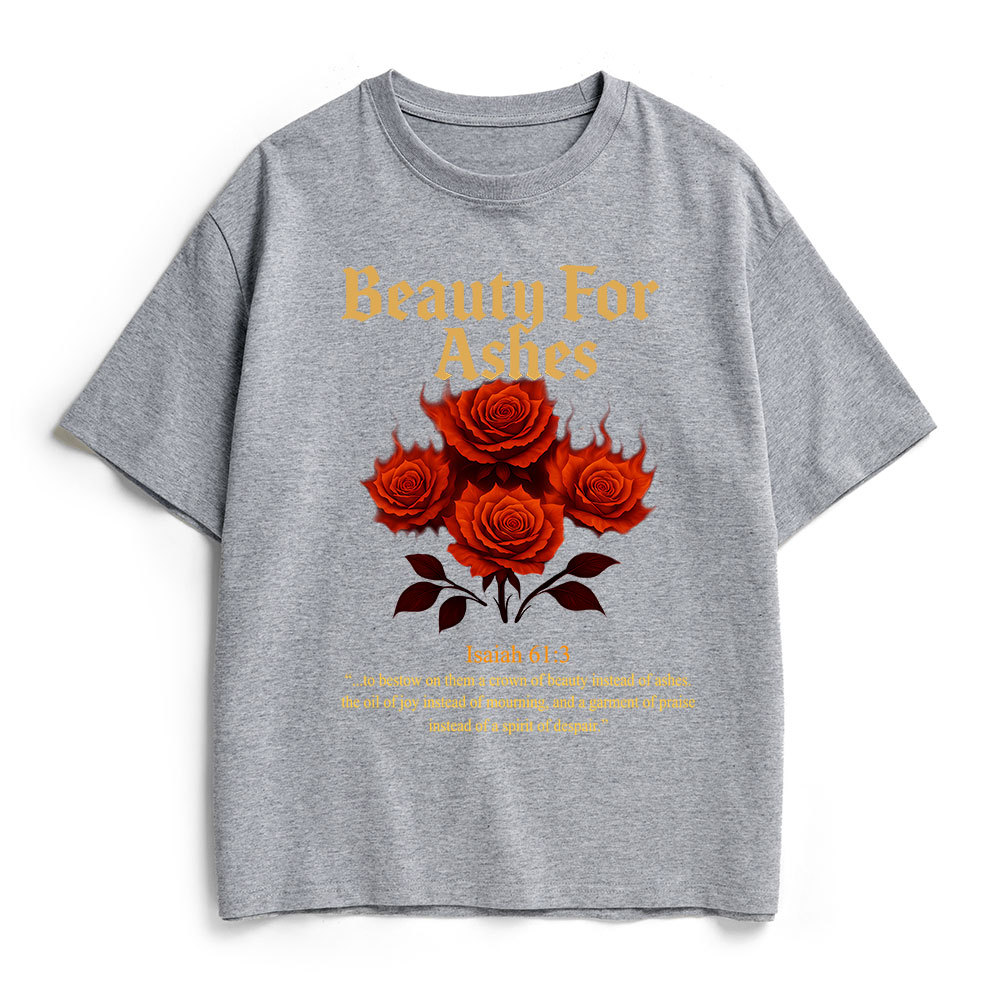 Beauty For Ashes Christian Heavy Cotton T-Shirt