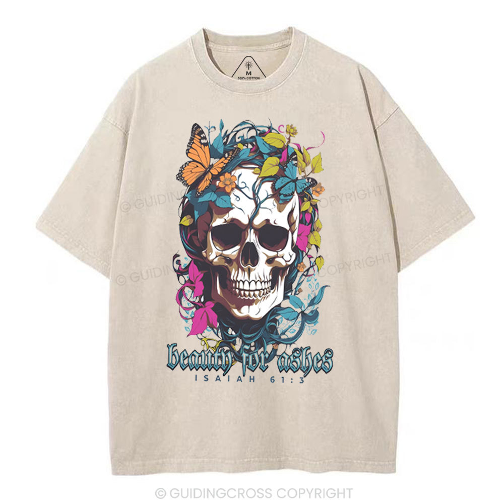 Beauty For Ashes Christian Washed T-Shirt
