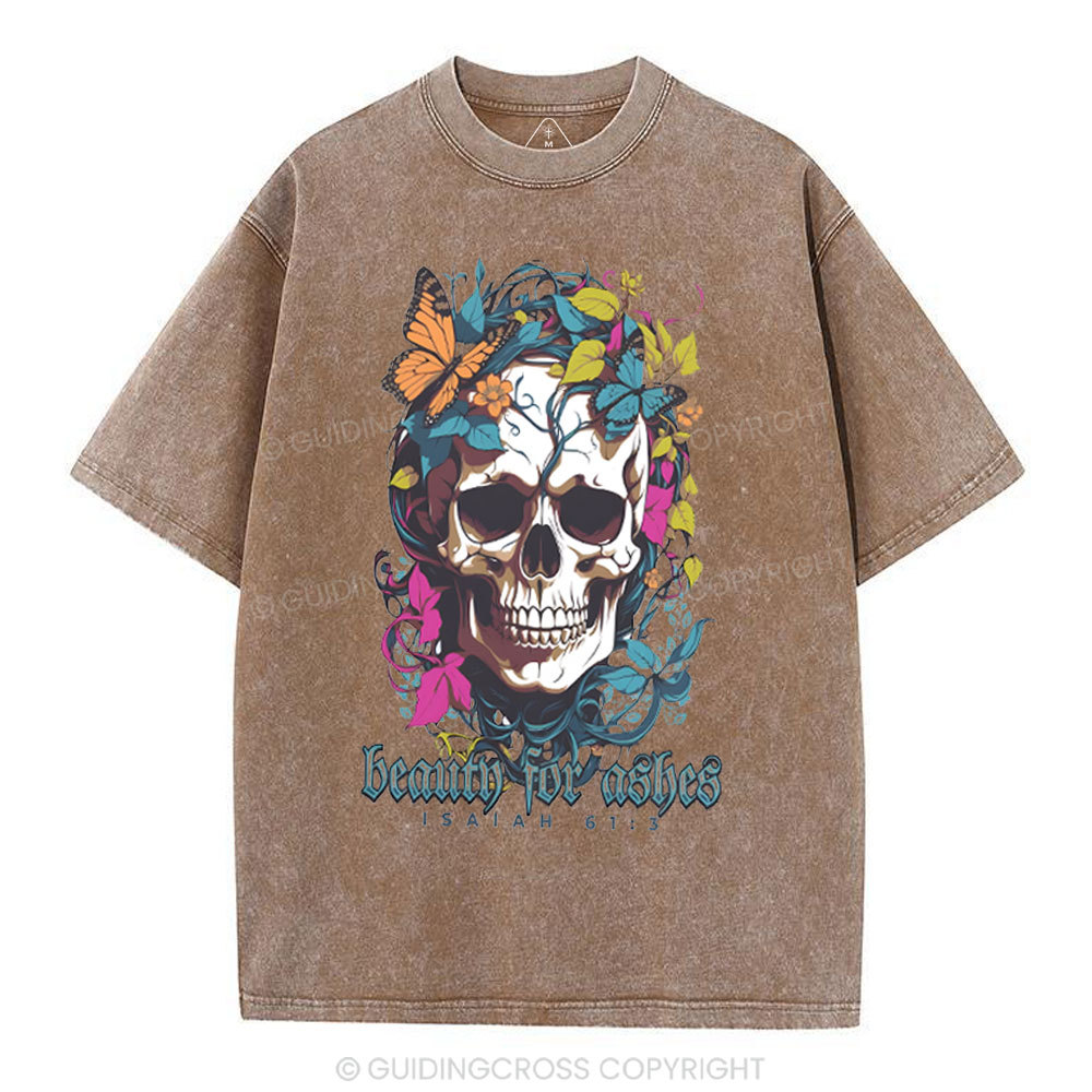 Beauty For Ashes Christian Washed T-Shirt