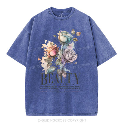 Beauty For Ashes Christian Washed T-Shirt