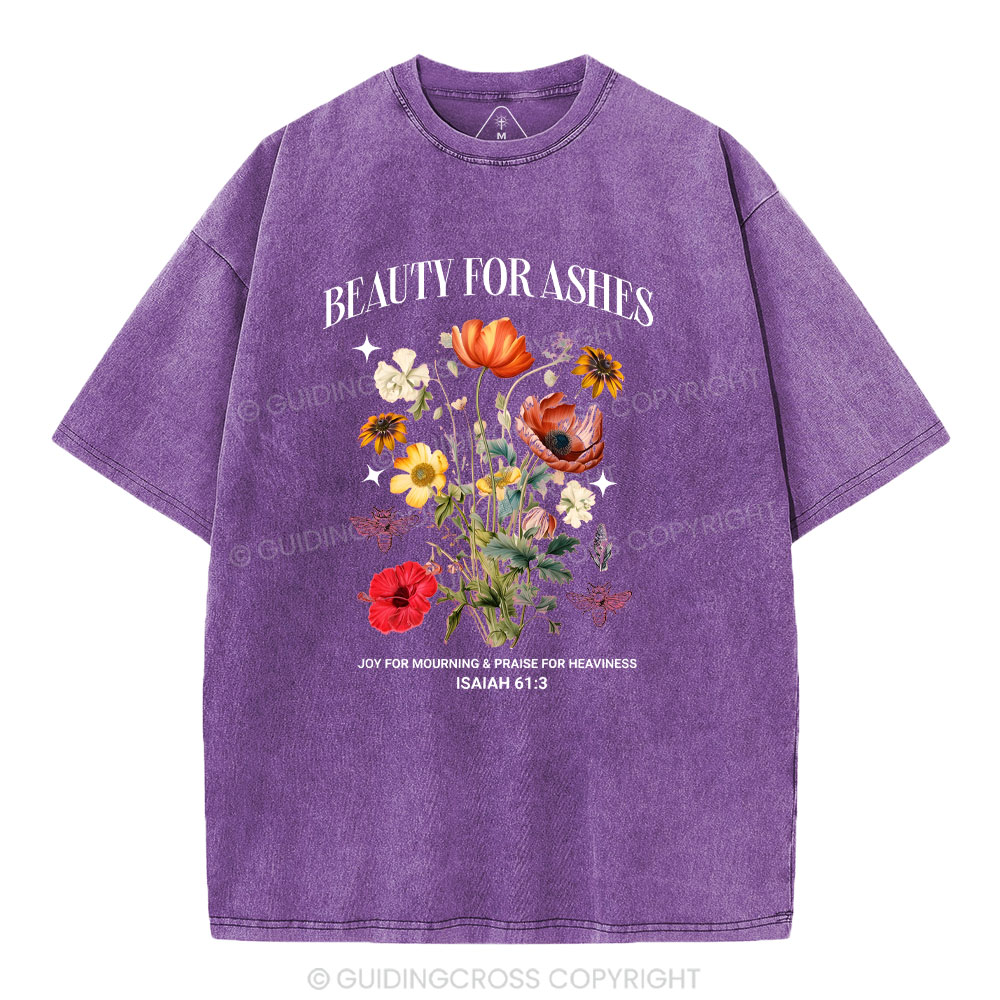 Beauty For Ashes Christian Washed T-Shirt